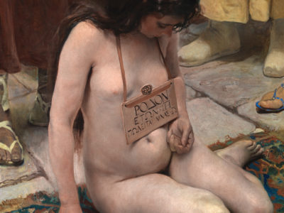 painting of Roman slave girl.