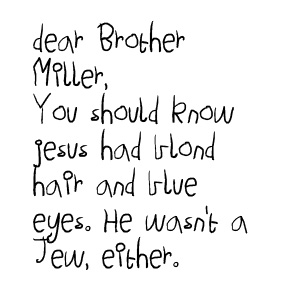 letter saying Jesus wasn't a Jew.