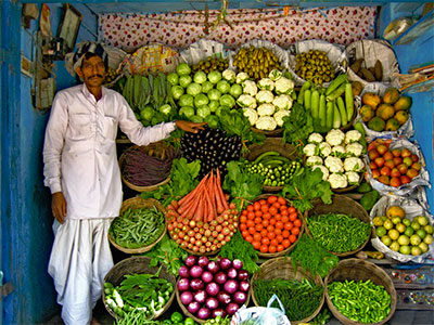 vegetable stand in Middle East