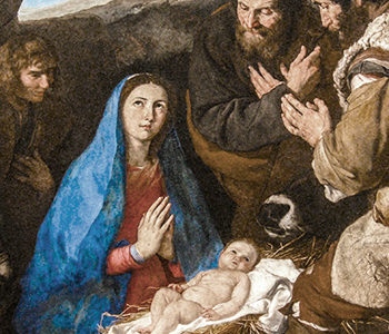 Nativity scene with shepherds