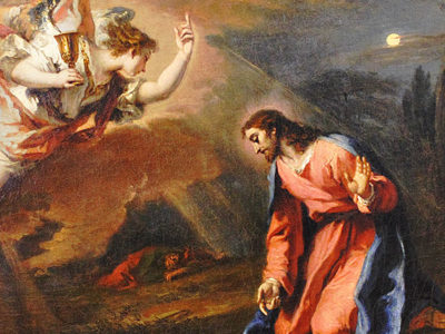 Jesus praying in Gethsemane
