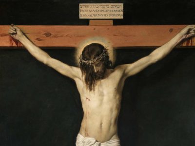 Painting of the crucifixion of Jesus. Artist Diego Valazquez