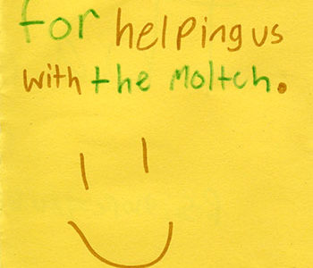 thank you card created by a child