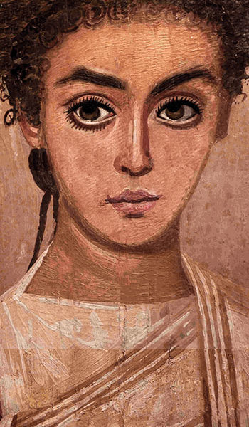 ancient painting of roman woman