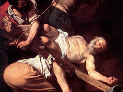 Painting of Peter crucified