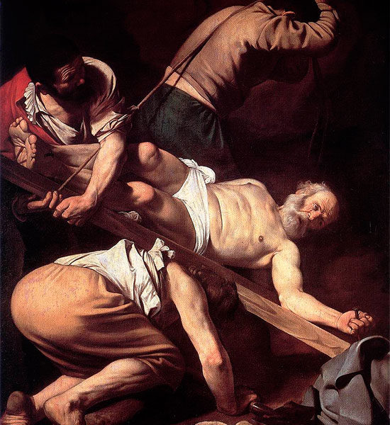 Painting of Peter crucified