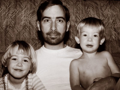 Stephen M. Miller with daughter and son.
