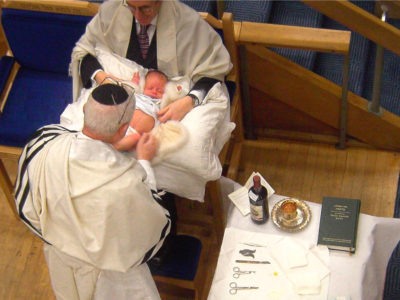 Jewish circumcision ceremony