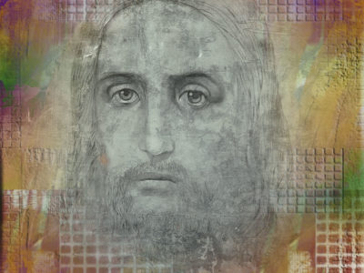 Art of the face of Jesus Christ.