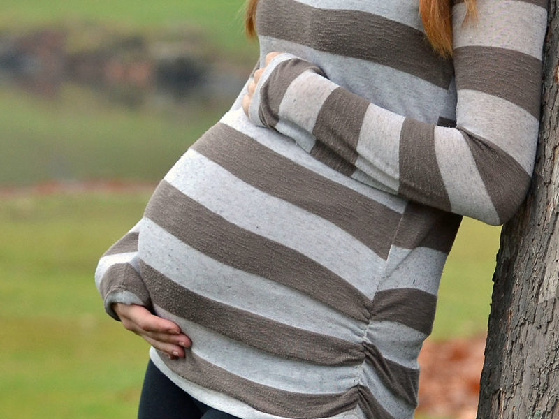 tummy of pregnant woman