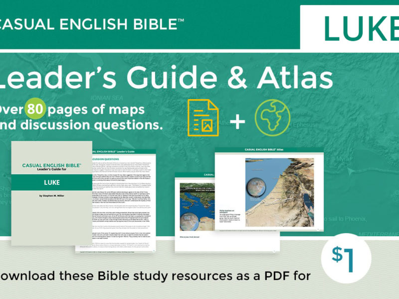 Promo for Casual English Bible Leader's Guide & Atlas for Luke