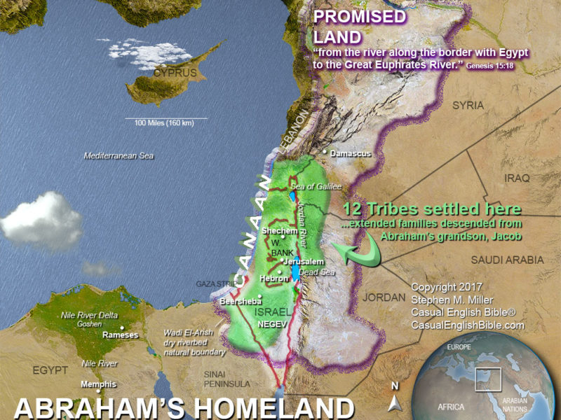 map of Promised Land, copyright Stephen M. Miller