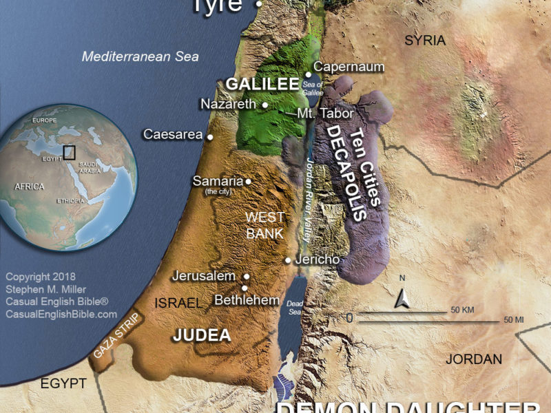 map of Israel at time of Jesus