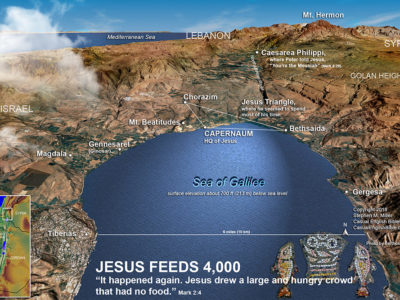 map of Sea of Galilee copyright Stephen M. Miller
