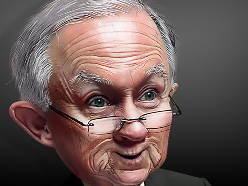 caricature of Jeff Sessions