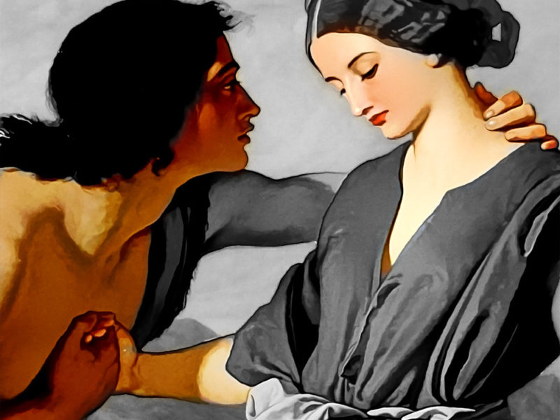 painting of Jacob and Rachel by William Dykes