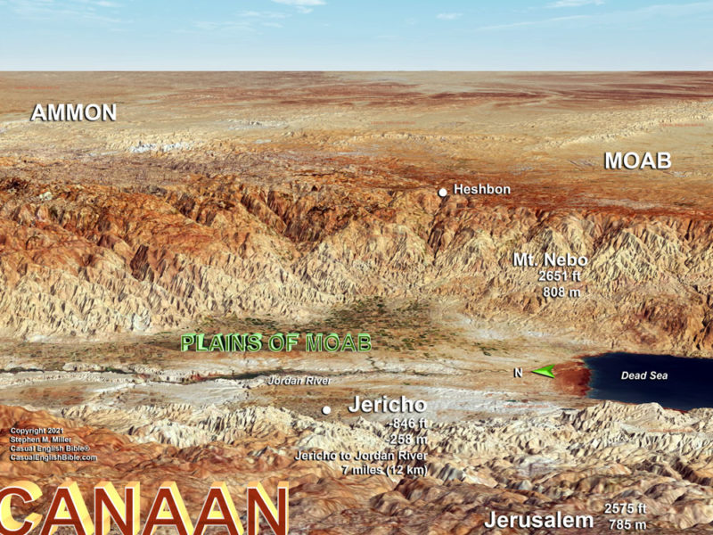 map of where Israelites camped before attacking Jericho