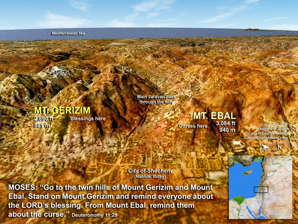 Bible map of Promised Land boundaries in Joshua - Casual English Bible