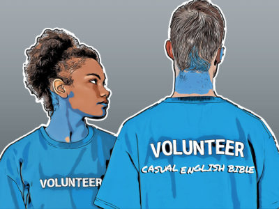 Art of 2 volunteers