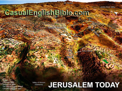 Map of Jerusalem by Stephen M Miller for Casual English Bible