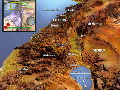 3d Bible map of Solomon's Galilee for The Casual English Bible