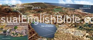 Casual English Bible 3d Bible map of the Sea of Galilee. Copyright Stephen M. Miller