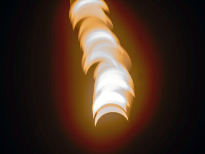 Photo of Eclipse 2024 by Stephen M Miller. The image is blurred by a handheld time exposure.
