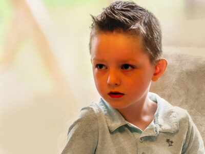 Portrait of young boy copyright stephen m miller
