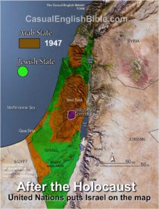 Map of UN partition of Palestine in 1947. copyright Stephen M. Miller