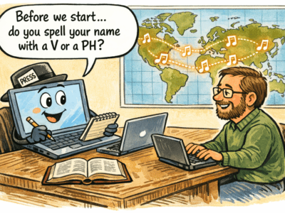 cartoon art of AI interviewing a human